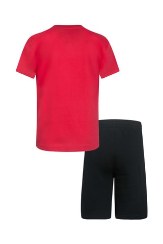 T-shirt en Korte Broek - Wit, zwart en rood