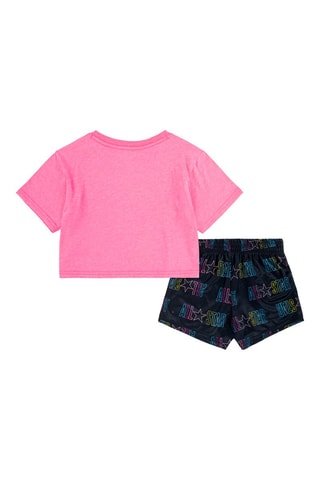 T-shirt en Short - Zwart en roze