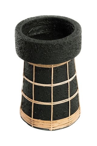 Bougeoir Serene - 20 cm - Noir et beige