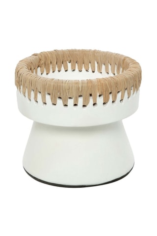 Bougeoir Pretty - 12 cm - Blanc et beige