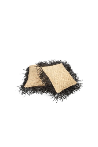 Housse de coussin Naturel et noir - 40 x 40 cm