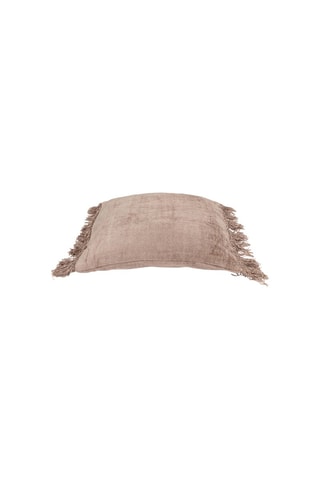 Housse de coussin à franges - Beige - 40 x 40 cm