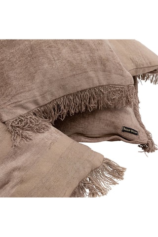Housse de coussin à franges - Beige - 40 x 40 cm