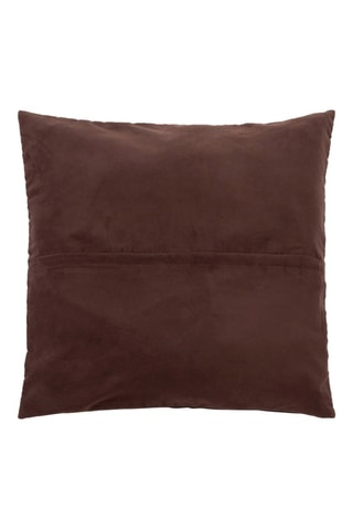 Housse de coussin Four Panel en cuir - Chocolat - 60 x 60 cm