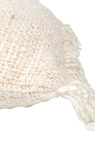 Housse de coussin à franges Oh My Gee - Ecru