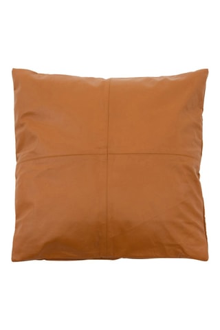 Housse de coussin Four Panel en cuir - Camel - 60 x 60 cm