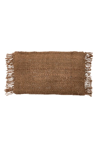 Housse de coussin à franges Oh My Gee - Marron