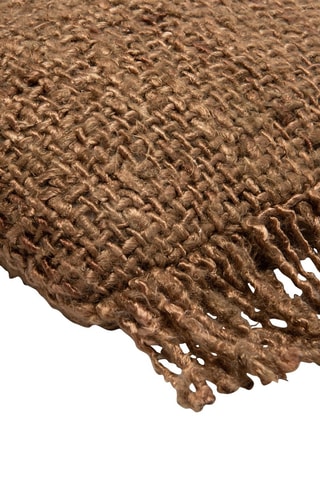 Housse de coussin à franges Oh My Gee - Marron
