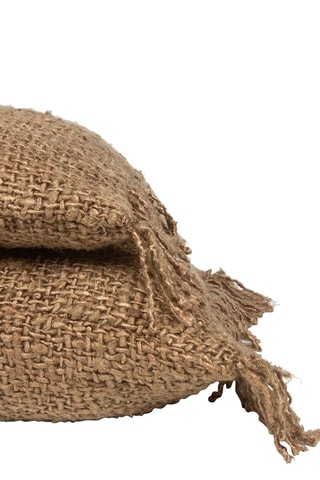 Housse de coussin à franges Oh My Gee - Marron