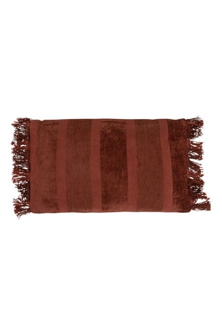 Housse de coussin à franges Oh My Gee - Bordeaux