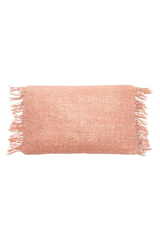 Housse de coussin à franges Oh My Gee - Rose 
