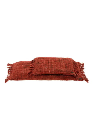 Housse de coussin à franges Oh My Gee - Rouge 