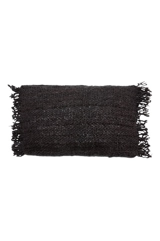 Housse de coussin à franges Oh My Gee - Noir 