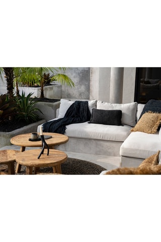 Housse de coussin à franges Oh My Gee - Noir 