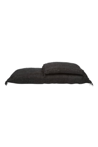 Housse de coussin à franges Oh My Gee - Noir 