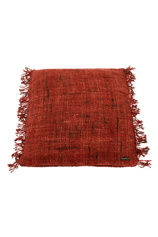 Housse de coussin à franges Oh My Gee - Rouge
