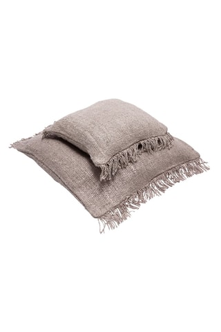 Housse de coussin à franges Oh My Gee - Gris