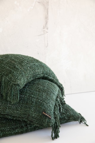 Housse de coussin à franges Oh My Gee - Vert