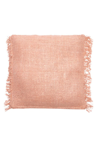 Housse de coussin à franges Oh My Gee - Rose