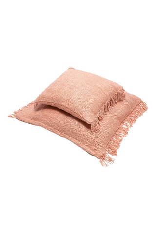 Housse de coussin à franges Oh My Gee - Rose