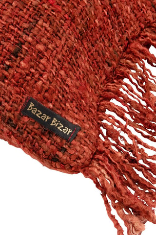 Housse de coussin à franges Oh My Gee - Rouge