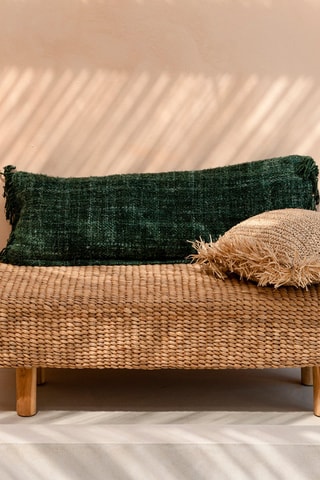 Housse de coussin à franges Oh My Gee - Vert