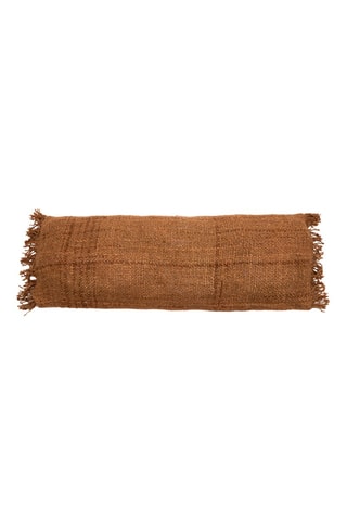 Housse de coussin à franges Oh My Gee - Marron
