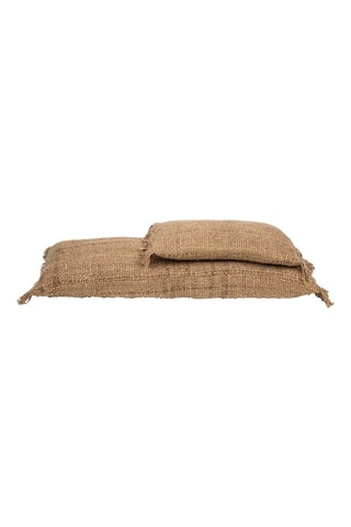 Housse de coussin à franges Oh My Gee - Marron