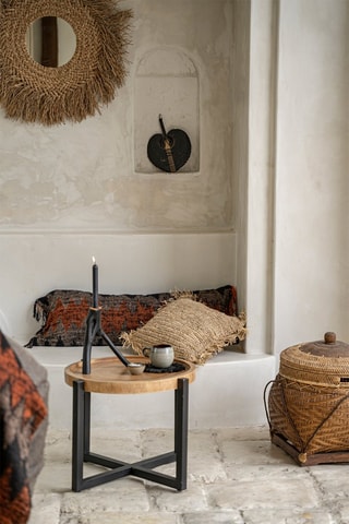Housse de coussin à franges Oh My Gee - Marron