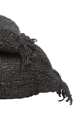 Housse de coussin à franges Oh My Gee - Noir