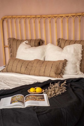 Housse de coussin à franges Oh My Gee - Beige