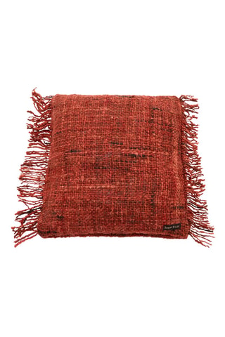Housse de coussin à franges Oh My Gee - Rouge 