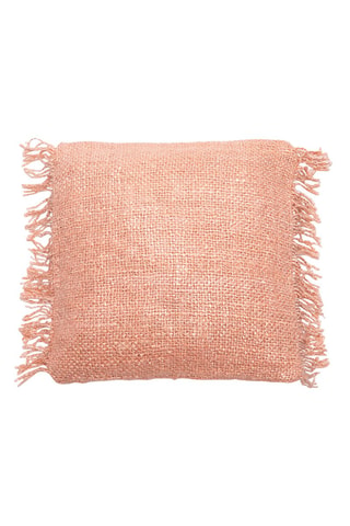 Housse de coussin à franges Oh My Gee - Rose 