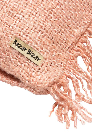 Housse de coussin à franges Oh My Gee - Rose 