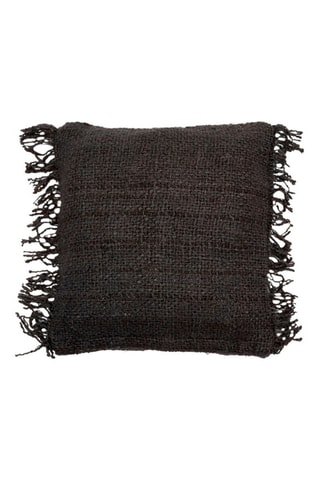 Housse de coussin à franges Oh My Gee - Noir 
