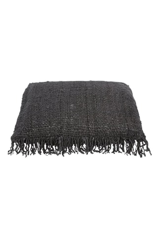 Housse de coussin à franges Oh My Gee - Noir 