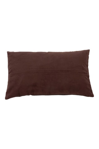 Housse de coussin Six Panel en cuir - Chocolat 