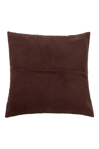 Housse de coussin Six Panel en cuir - Chocolat 