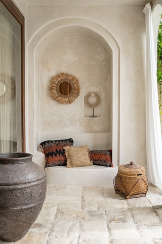 Housse de coussin à franges Oh My Gee - Marron