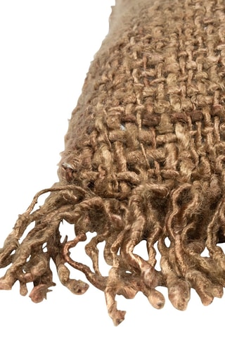 Housse de coussin à franges Oh My Gee - Marron