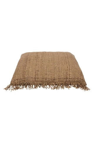 Housse de coussin à franges Oh My Gee - Marron