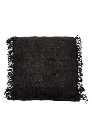Housse de coussin à franges Oh My Gee - Noir
