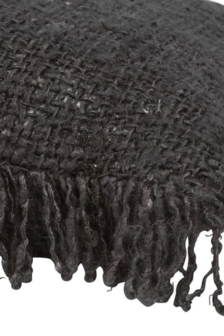 Housse de coussin à franges Oh My Gee - Noir