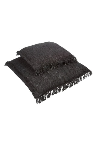 Housse de coussin à franges Oh My Gee - Noir