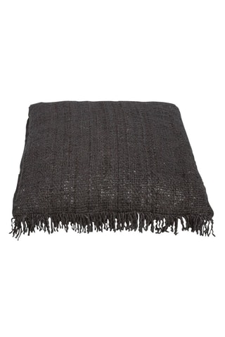 Housse de coussin à franges Oh My Gee - Noir
