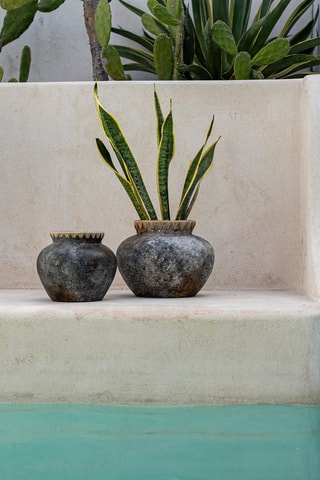 Vase décoratif Gris - 19 cm