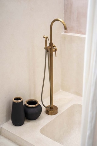 Vase Sneaky - 31 cm- Noir et beige