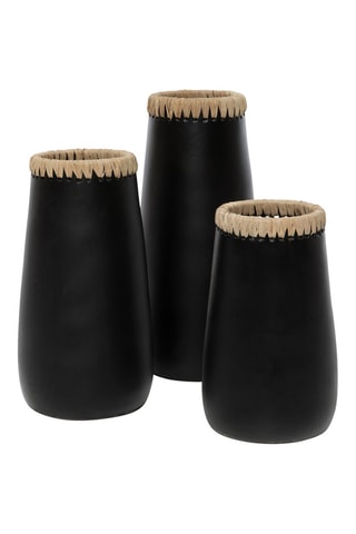 Vase Sneaky - 31 cm- Noir et beige