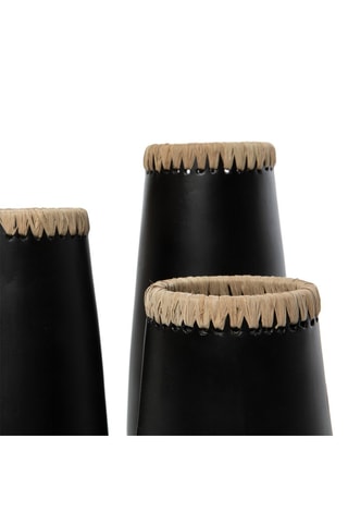 Vase Sneaky - 31 cm- Noir et beige