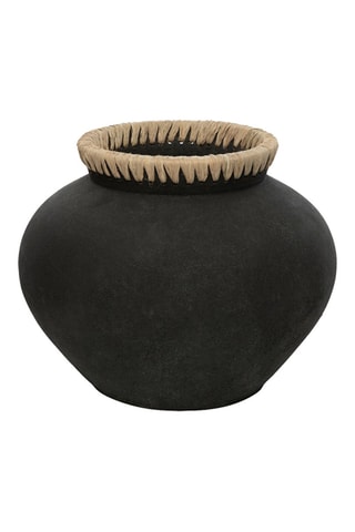 Vase Styly - 27 cm - Noir et beige